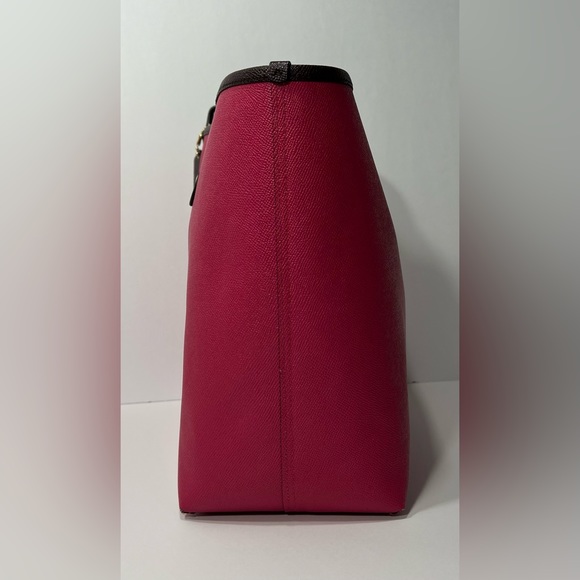 Coach Reversible City Tote Bag w/ Matching Pouch - pink/maroon - Picture 14 of 16